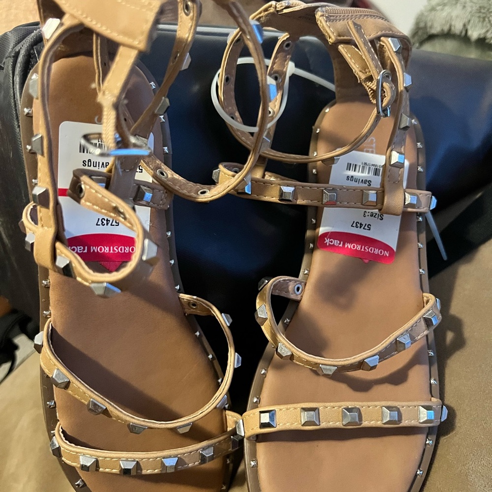 Studded Tan Sandals kids